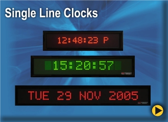 BRg Alpha, Alphanumeric Digital LED Clocks